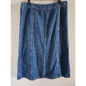 Norton Studio Woman Size 16 Maxi Denim Skirt Western  Grunge Closet Staple Blue